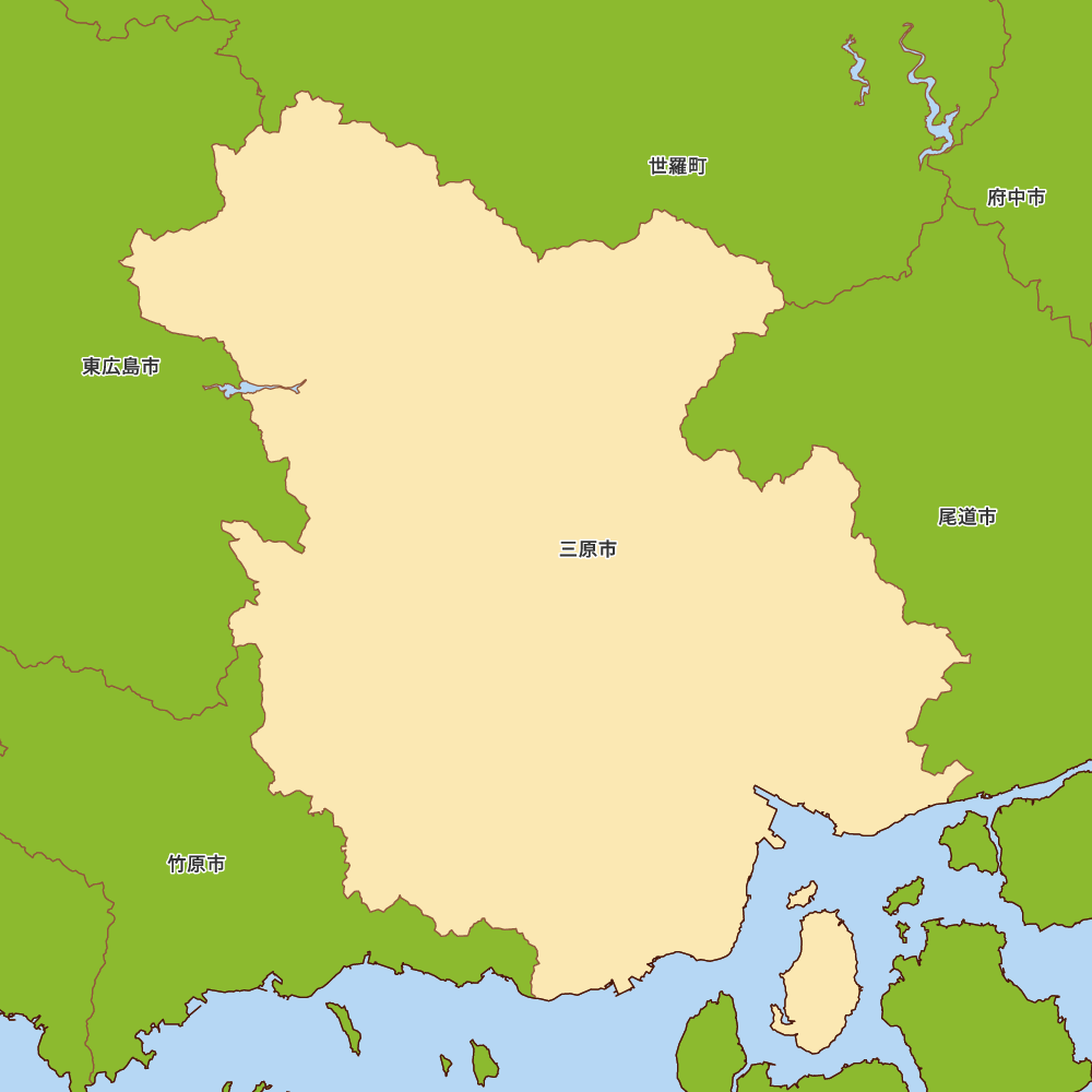 広島県三原市位置図